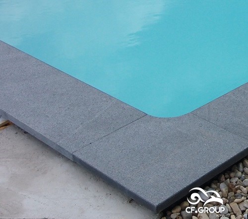 Bordurë pishine granit CF Padang Dark 130x33x3 cm - i sheshtë.